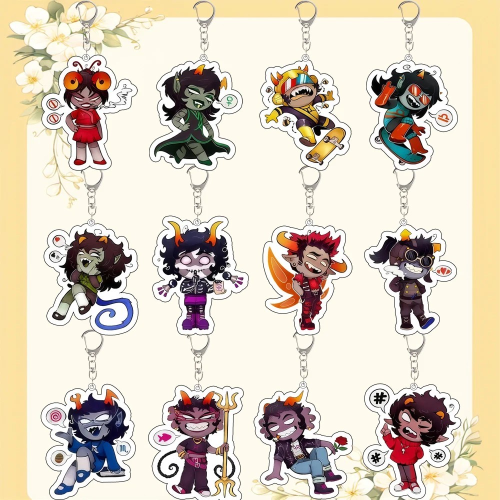 Móc khóa Homestuck Mica Acrylic Vriska Serket Gamzee Makara Feferi Peixes Tavros Nitram Eridan Ampor