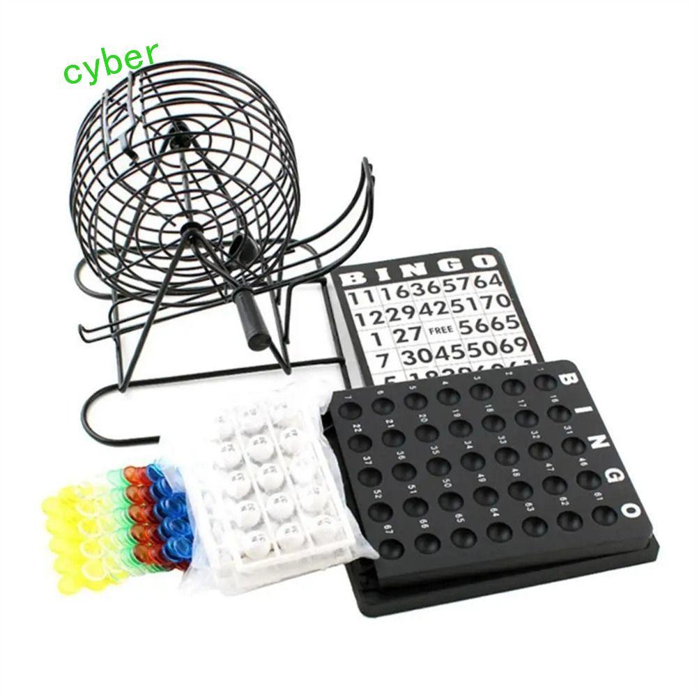 Máy Bingo CYBERLINX, với 75 Ball 18 Card Bingo Trò Chơi Lồng, Bingo Tiếp Liệu Bộ 150 Token Markers G