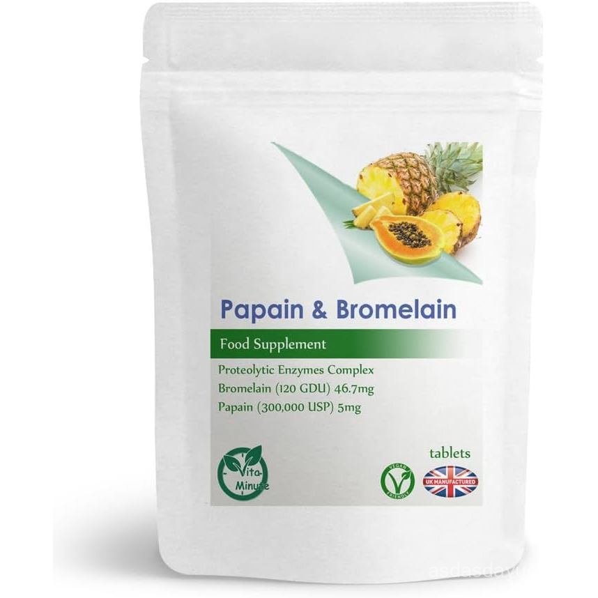 100 Viên - Phức hợp enzyme tiêu hóa Protein Papain và Bromelain (Thuần chay)