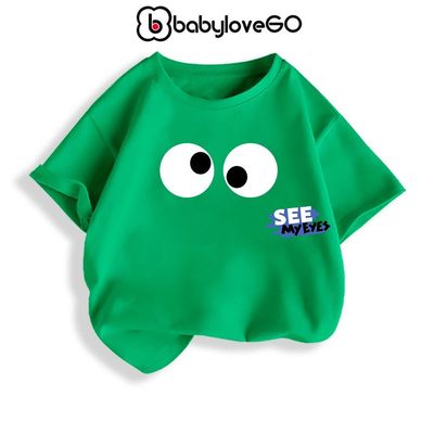 Áo thun bé trai bé gái BabyloveGO in hình hình ngộ nghĩnh SEE MY EYES