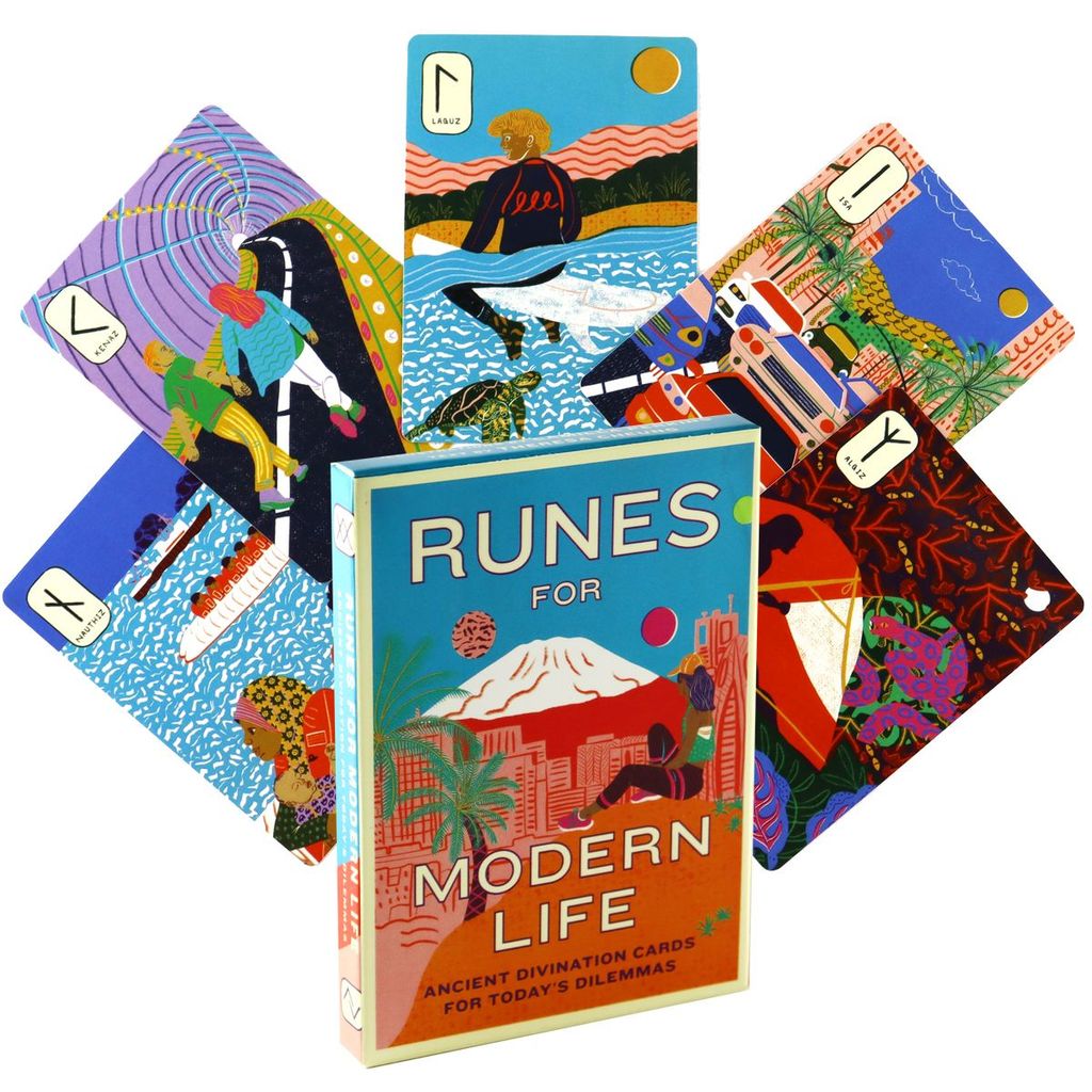 10.5 * 7.3cm Phiên Bản Tiếng Anh Cuộc Sống Hiện Đại Luni Rune Card Board Game Card Game Runes Cho Cu