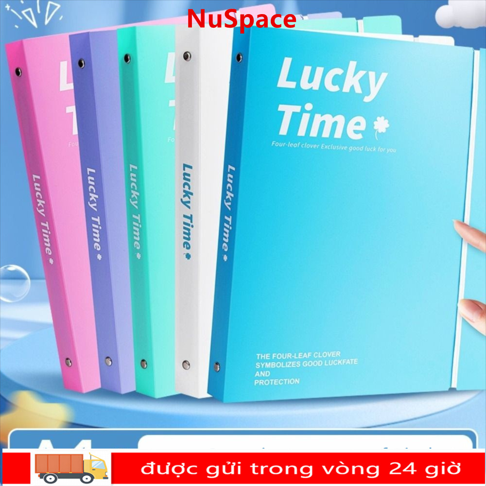 Thư mục tập tin NUSPACE A4, Thư mục dữ liệu chống bụi 3 lỗ, PP chống thấm nước dung tích lớn Ring Bi