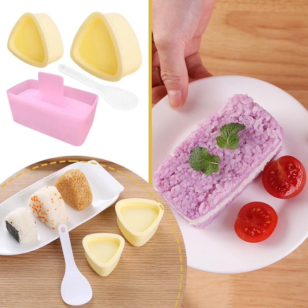 Khuôn Cơm Musubi Maker Molder Sushi Maker Hình Chữ Nhật Lớp Khuôn Hộp Thịt Muỗng N2y7