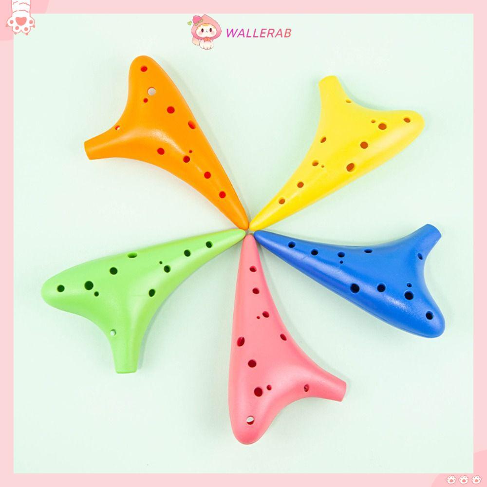 WALLERAB C Key Ocarina, có dây buộc Nhựa Alto Ocarina 12 lỗ nhựa, Điều chỉnh Alto C di động Dễ chơi 