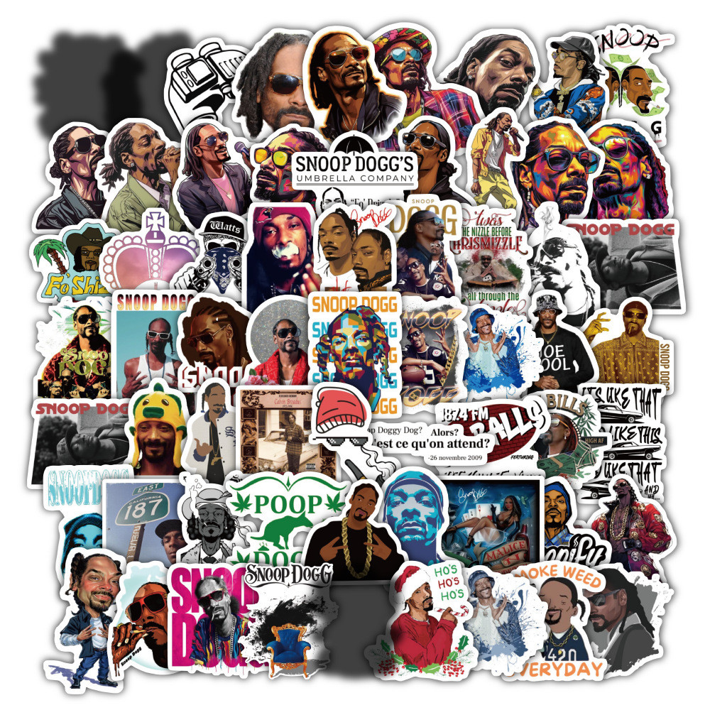 60 Miếng Dán Snoop Doggy Doggy Mỹ We 60 Miếng Snoop Doggy Dogg Miếng Dán Mỹ Bờ Tây Hip Hop Rap Snoop
