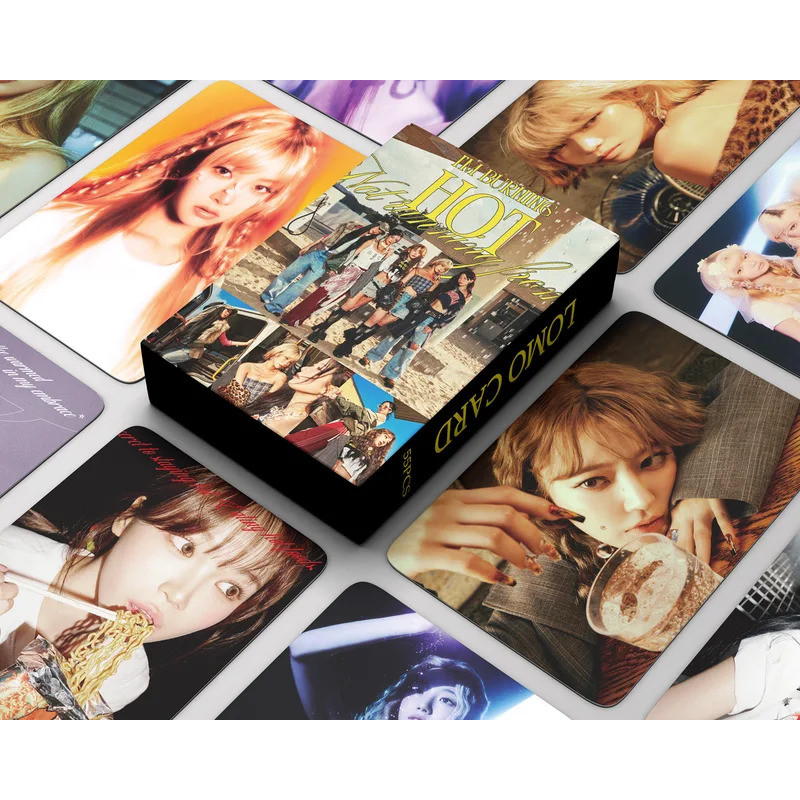 55 Cái / hộp album Ảnh Kpop HOT SAKURA KIM CHAEWON KAZUHA Lomo Cards Photocards Dành Cho Người Hâm M
