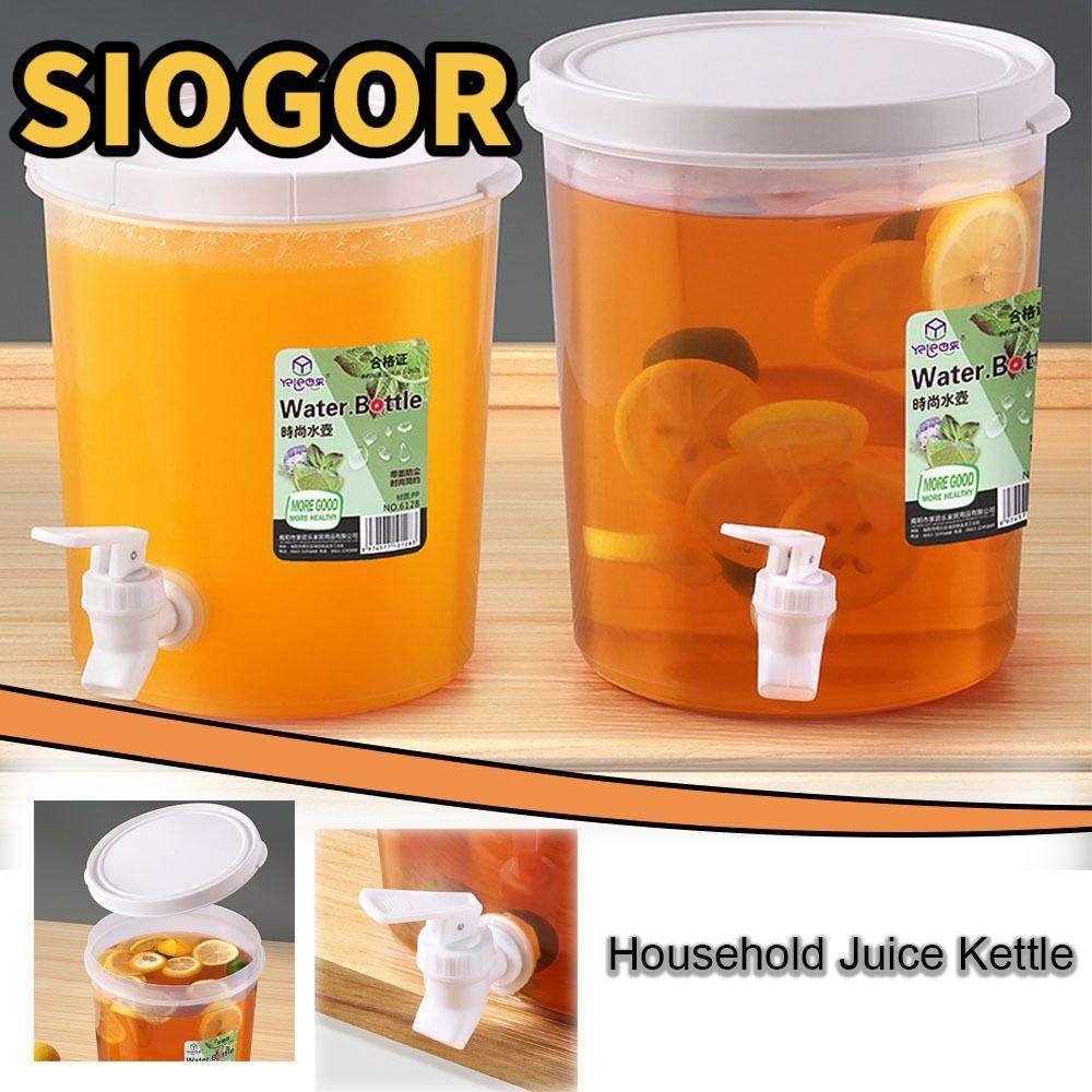 Ấm đun nước ép gia đình SIOGOR, có nắp Bình đựng nước ép Tủ lạnh Ấm đun nước lạnh, Vòi nước chanh đứ