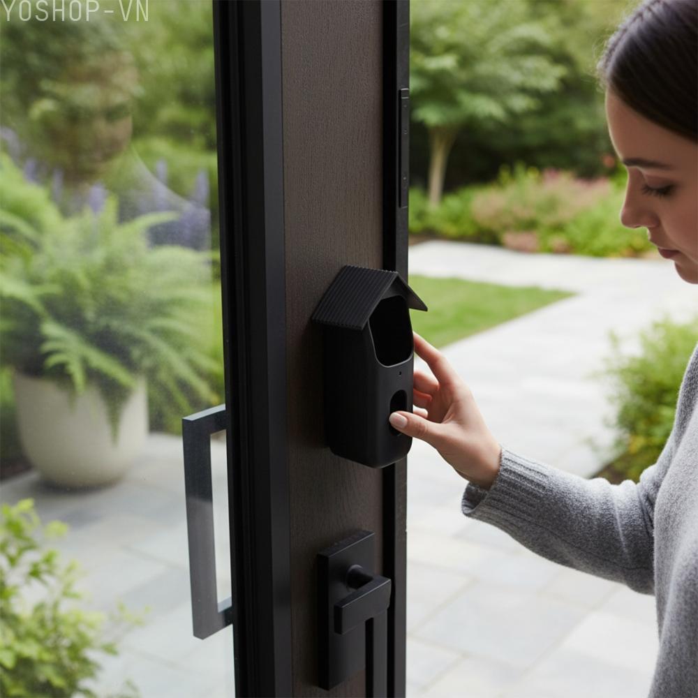 [Ysp]Doorbell Rubber Sleeve Hassle-Free Solution Matte Finish Fingerprint Resistant