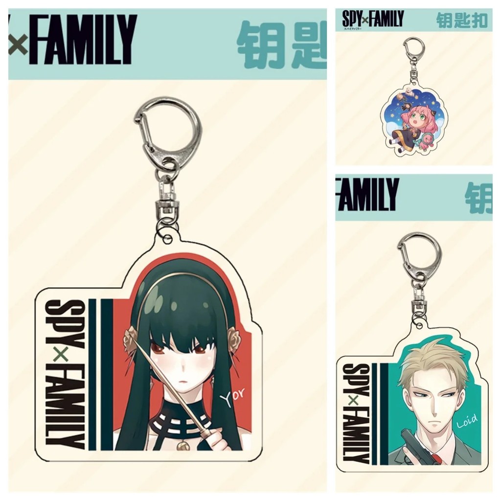 Móc khóa Standee Anime Spy x Family Anya Yor Loid Forger mô hình Mica Acrylic 6cm trang trí bàn học 