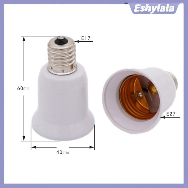 Eshylala E17 Đèn Soet E17 đến E27 Đèn LED Halogen CFL Bóng Đèn Adapter