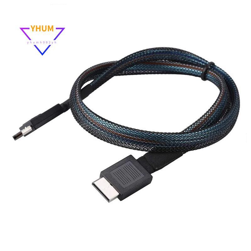 Cáp PCIE4.0 MINI SAS 24Gbps Cáp nối dài dữ liệu Oculink SFF-8611 sang SFF-8611 Đường truyền dữ liệu 