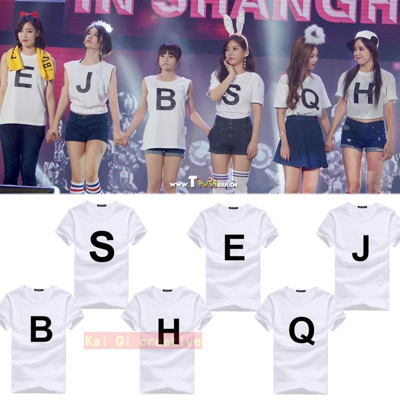 Buổi hòa nhạc T-ara Park Ji-yeon Park So-yeon Park Hyo-min cùng mẫu áo thun tay ngắn chữ cái