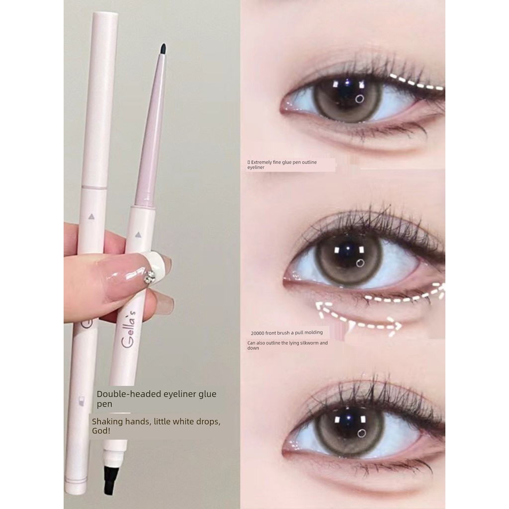 bút chì kẻ mắt eyeliner Gellas Blade Brush Không nhòe xuống Gel Eyeliner