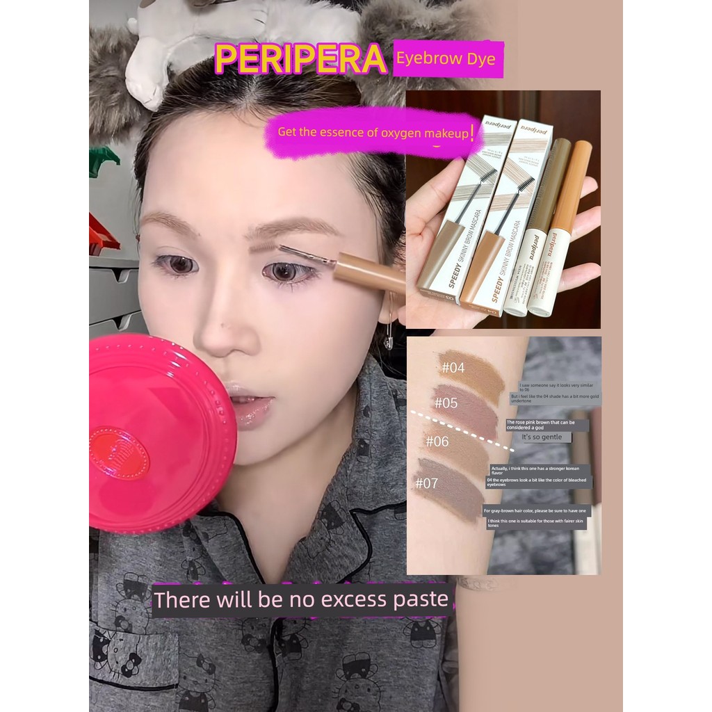 chuốt lông mày PERIPERA PERIPERA Thuốc Nhuộm Lông Mày 04 Nâu Nâu Tự Nhiên Lâu Dài 03 Chống Thấm Nước