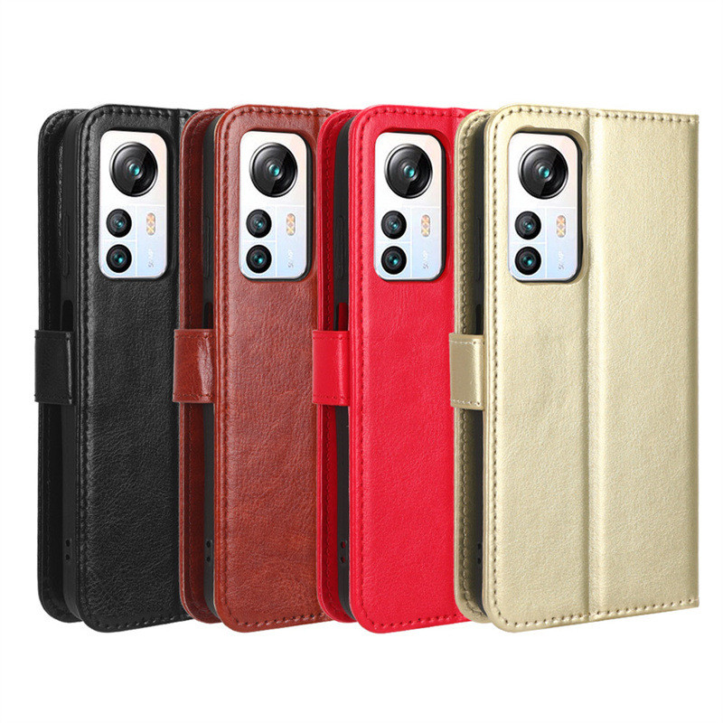 Thích hợp cho Lingdu A85 Vỏ Điện Thoại Blackview A85 Vỏ Da Điện Thoại Flip Crazy Horse Họa Tiết Thẻ 