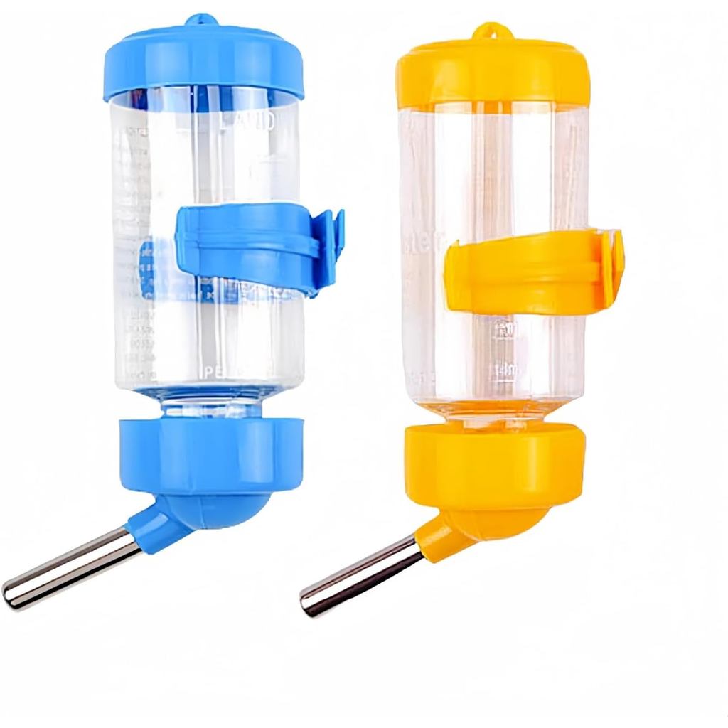2 PCS Pet Cage Water Bottle No Drip Small Animal Water Bottle, Hanging Hamsters Water Bottle,for Rab