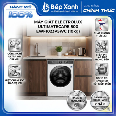 [FREESHIP HCM] Máy giặt Electrolux UltimateCare 500 Inverter 10 kg EWF1023P5WC, Made In Thailand, hàng chính hãng
