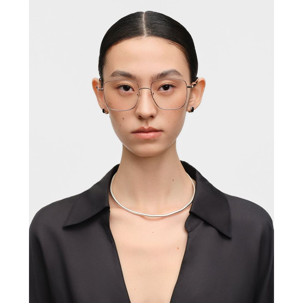 MUJOSH - Gọng kính vuông unisex bản mảnh MJ12FN1134-GDC3