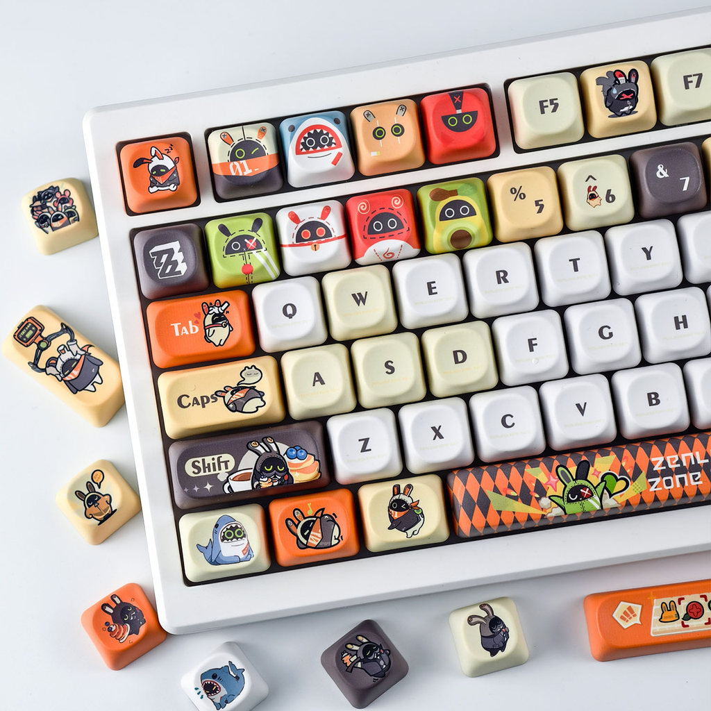 Bangboo Keycap MOA Profile 130 Phím PBT Nhuộm Thăng Hoa Aula F75 F99 RK100 Keycaps Cơ Hình Tròn Hoạt Hình Keycaps Cá Mập Boo Emilyanne Iaes Zenless Zone Zero Keycap | BigBuy360 - bigbuy360.vn