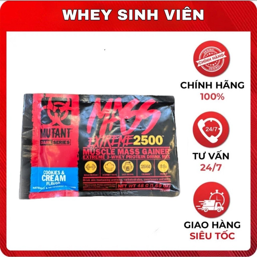 Sample gói dùng thử 1 lần  Mass Mutant Extreme -  Supplement Hải Phòng