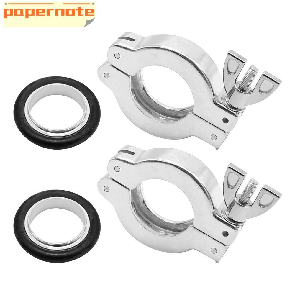 PAPERNOTE KF25 Kẹp Nhôm, Nhẫn Trung Tâm Màu Đen Bạc O TYPE, Di Động KF25 Cao Su Nhôm Cánh Đai Ốc Bản