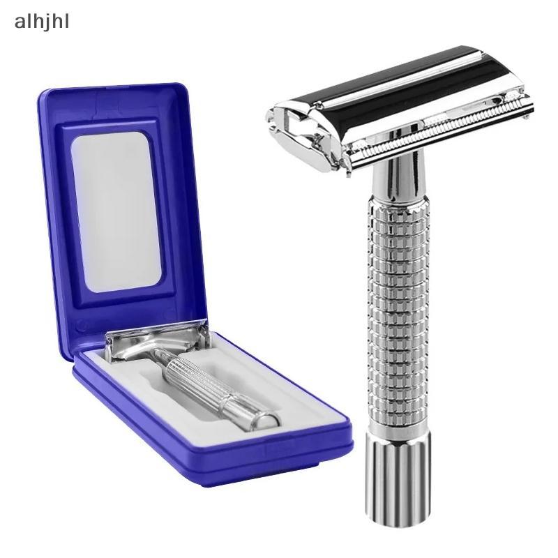AL Double Edge Classic Safety Razor Manual Men Beard Shaver Shaving Straight Razor Cut Throat Kit Tr