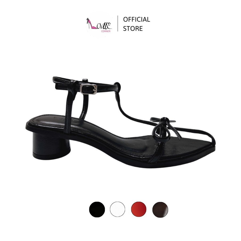 LOVIIECORNER - SANDALS NỮ CAO CẤP - DẦU DẦU VỚI BOWS ĐIỀU KHIỂN MỞ VỚI 5 GỐP TRÒN G250313 MREC
