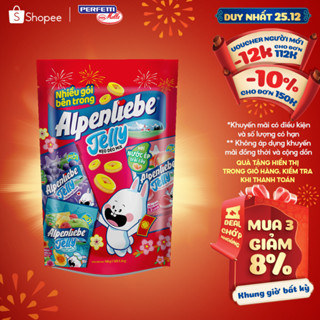  Túi kẹo dẻo có nhân hỗn hợp Alpenliebe Hương Trái Cây  Táo Xanh Vải Dứa Đào Cam Mật Ong Chanh Mật Ong Chanh Leo Mậ 