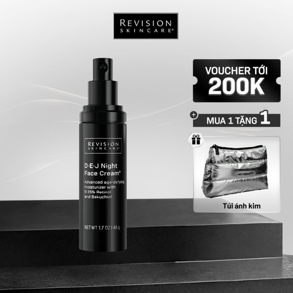  Kem Dưỡng Trẻ Hóa Màng Đáy Và Tái Tạo Da Ban Đêm Chứa 0.25% Retinol REVISION SKINCARE D·E·J Night Face Cream 48g 