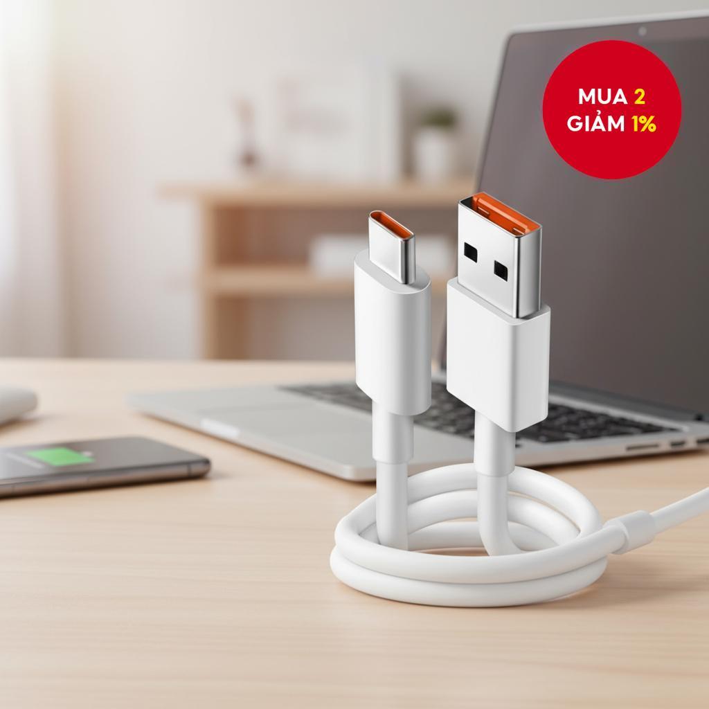 Cáp sạc Type-C 120W 6A Turbo tương thích với Xiaomi Redmi Black Shark