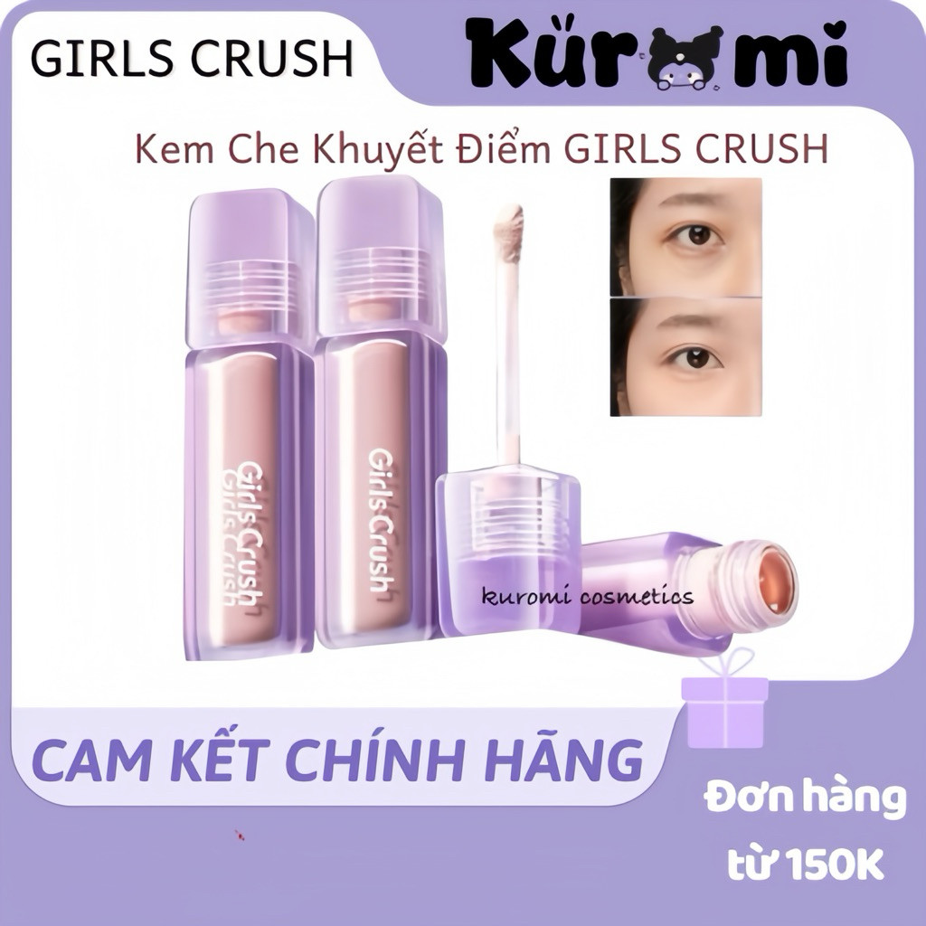 [HỎA TỐC] GIRLS CRUSH CHÍNH HÃNG Kem Làm Sáng Che Khuyết Điểm Girls Crush Matte Velvet Concealer Mỏn