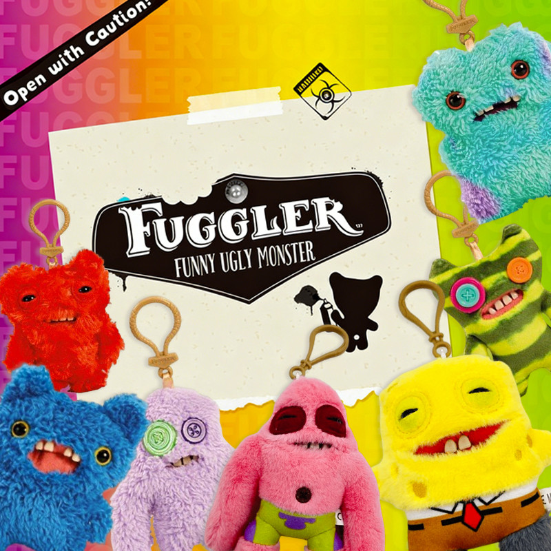 Tooth Monster Fuggler Plush Keychain pendant Cute Spongebob Dolls Toy