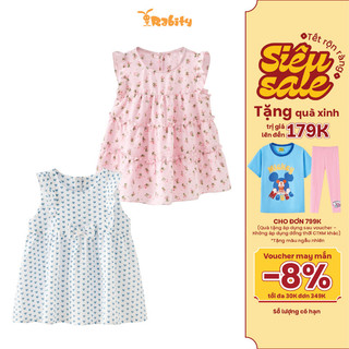   VOUCHER 8% GIẢM 30K ĐƠN 349K  Đầm váy thô ngắn tay bé gái Rabity 950.104 