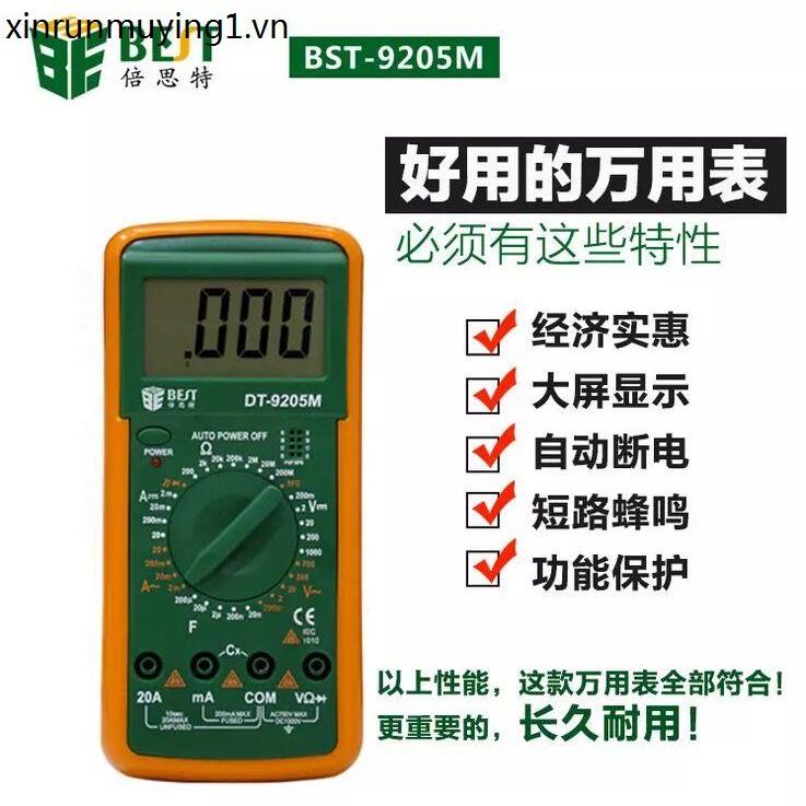 Đồng hồ vạn năng kỹ thuật số BST-9205M tốt nhất Màn hình lớn Bảo vệ chống cháy nổ