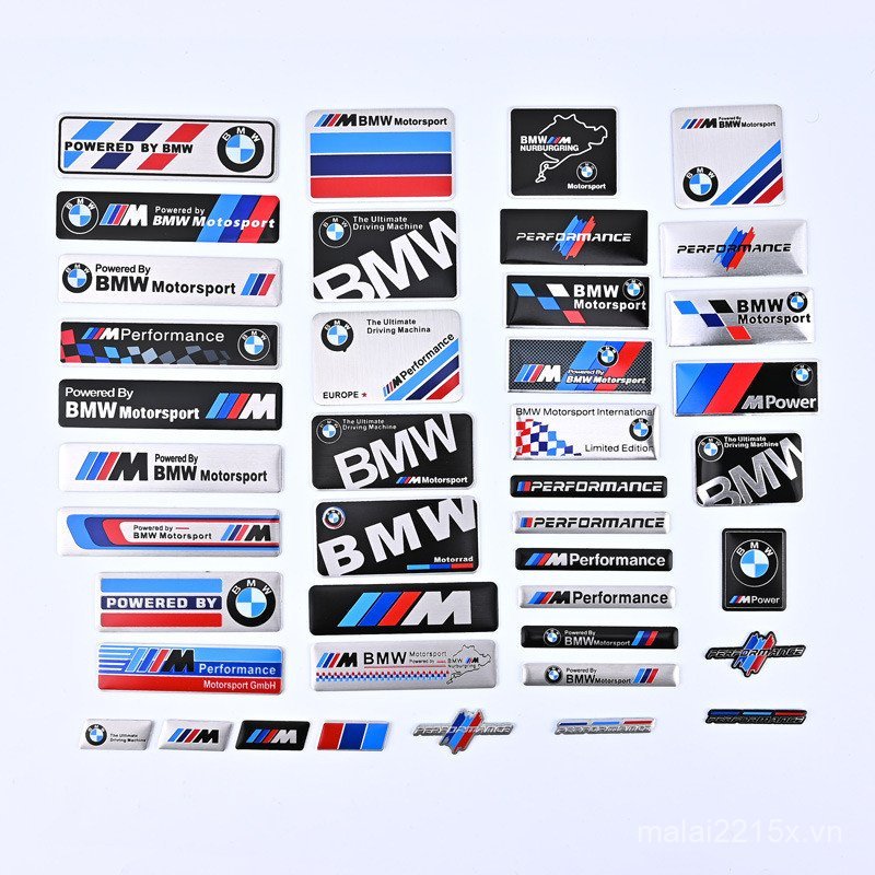 Thích Hợp Cho Xe BMW Fender Bên Nhãn BMW Logo M Logo Xe Hơi Miếng Dán Kim Loại Sửa Đổi Logo Xước Đuô