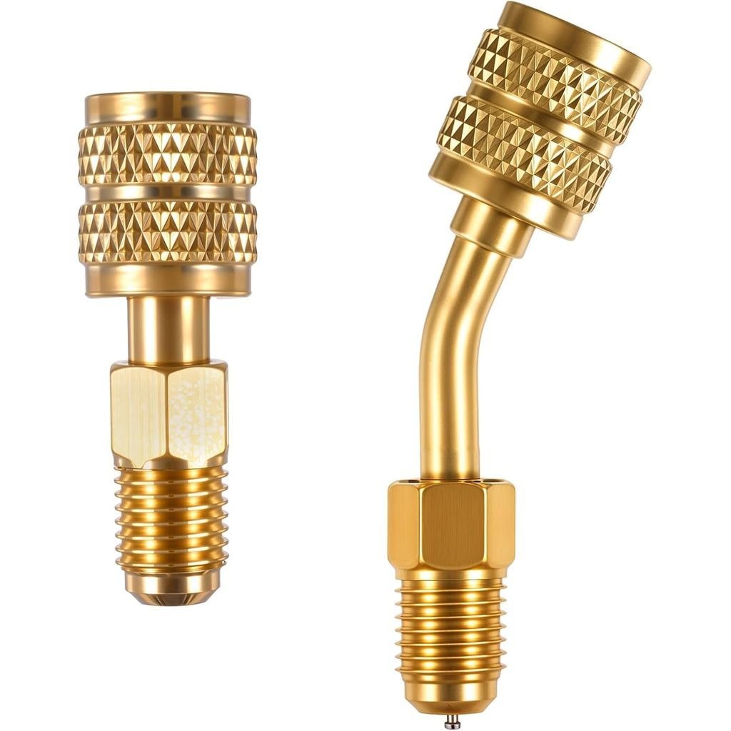 2 Chiếc Mini Chia Adapter A2l Lạnh Adapter Sạc Chân Không Cổng Đồng Thau Chuyển Đổi Với Thimble 5 / 