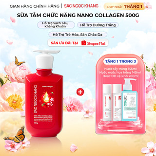   Mới  Sữa Tắm Chức Năng Nano Collagen Sắc Ngọc Khang 500g 