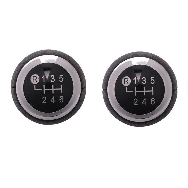 2X Xe 6 Tốc Độ Abs Nhựa Mt Gear Dịch Chuyển Núm Dành Cho Xe Toyota Corolla 1.8Mt 2007-2013 D4D Đô Th
