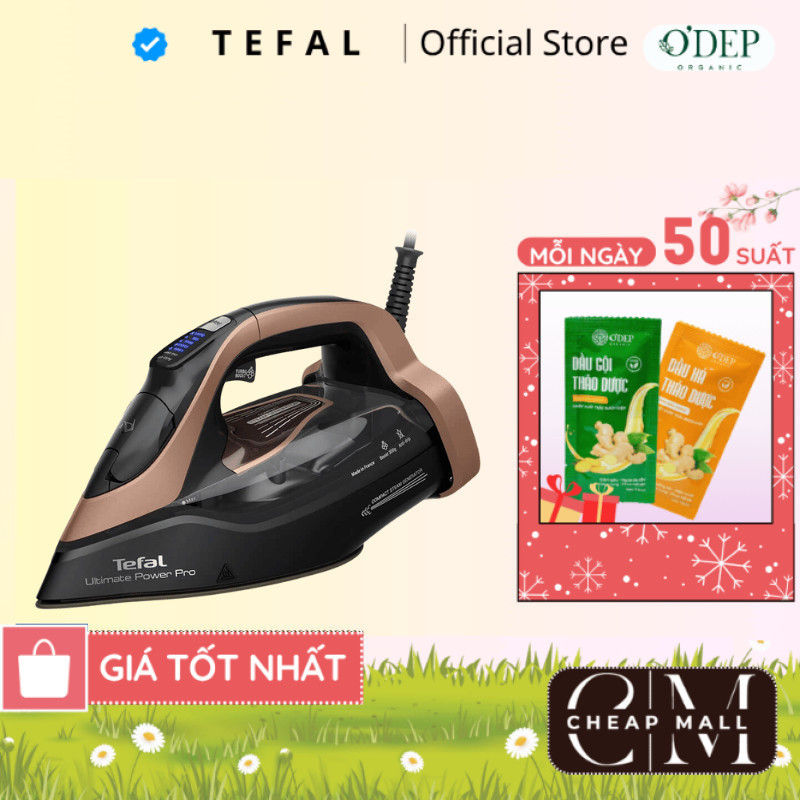 Bàn ủi hơi nước Tefal Ultimate Power Pro FV9E50E0 3200W - Mặt đế Ceramic - Bảo Hành Chính Hãng 2 Năm