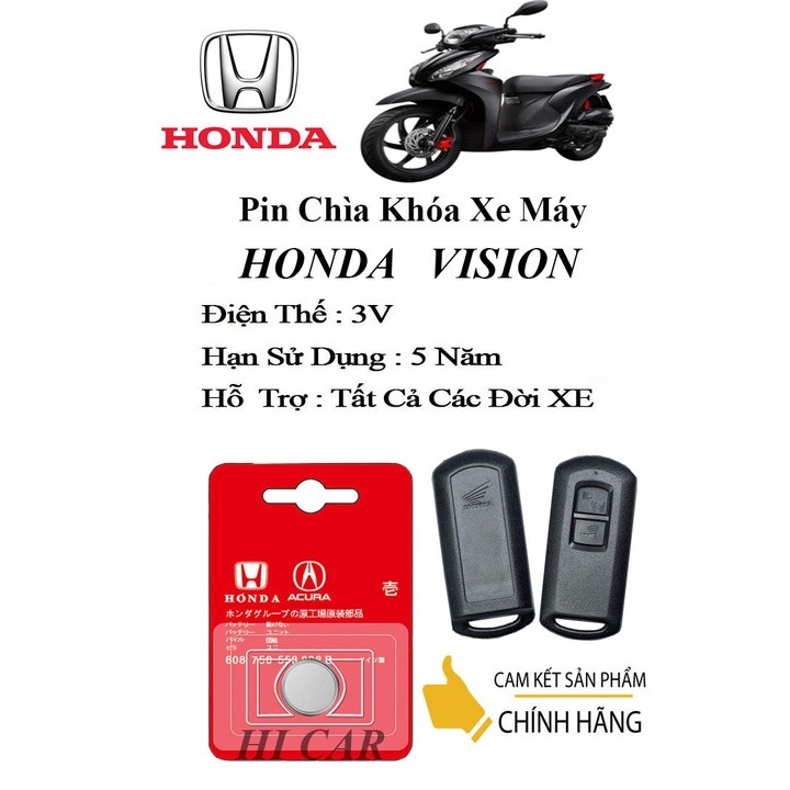 Pin chìa khóa xe máy Honda Vision chính hãng Panasonic