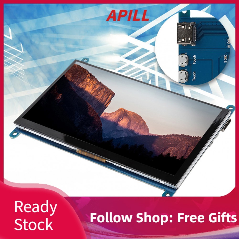 Apill Apill Ciglow Raspberry Monitor 7 inch 1024x600 Ultra HD LCD Touch Touchscreen HDMI để tương th