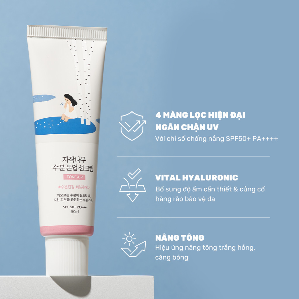 Kem chống nắng Round Lab Birch Juice Sunscreen 50ml bảo vệ da quang phổ rộng | BigBuy360 - bigbuy360.vn