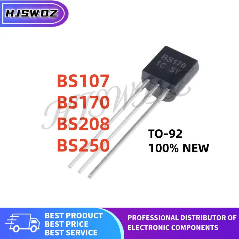 10 Cái / lốc 100% Mới BS107 BS170 BS208 BS250 TO-92 Điện Triode transistor chip ic mos PTP1