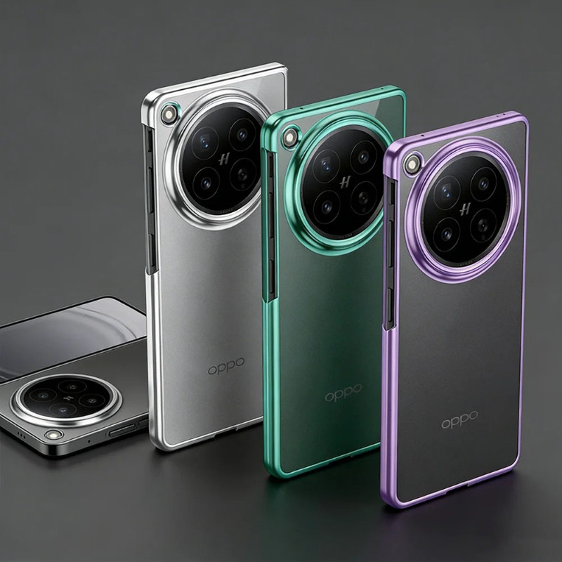 Ốp điện thoại trong suốt mạ điện siêu mỏng cho OPPO Find N6 N 6 tìm N5 N3 PC cứng Vỏ điện thoại chốn