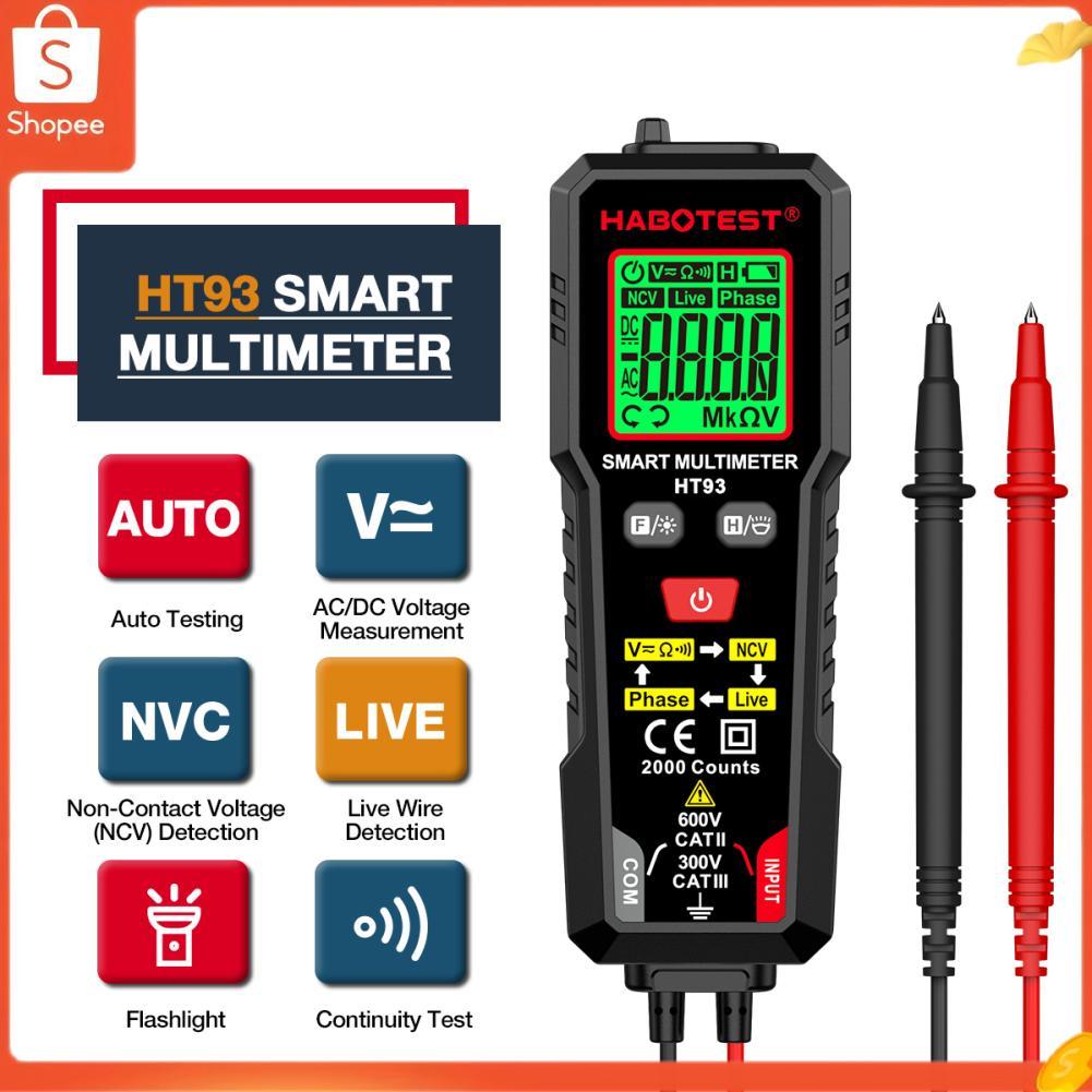 besovn Đồng hồ vạn năng SIUKE HT93 Đồng hồ đo điện áp vạn năng kỹ thuật số 2000 Đếm Vôn kế Ôm kế Tự 
