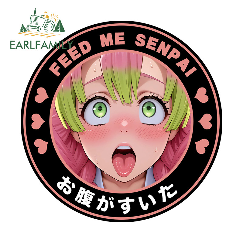 EARLFAMILY Mitsuri Kanroji Fill Me Up Car Sticker Cá tính Xe máy Windows Hành lý Thân xe Vinyl Đề ca