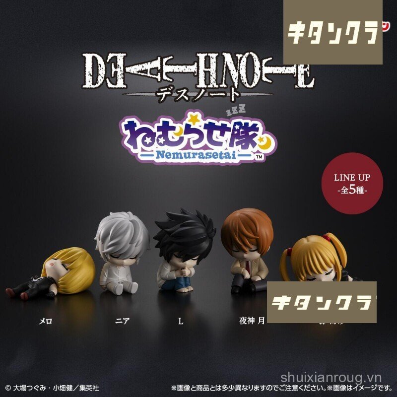 Hàng sẵn có WANDAI DEATH NOTE Nhân vật DEATH NOTE Sleeping Team Trang trí Capsule Toy
