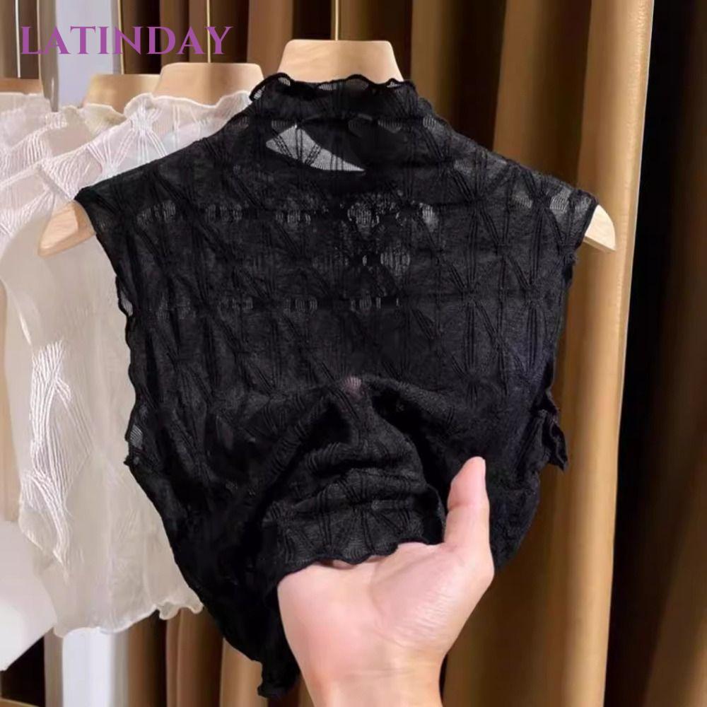 Ao Vest và Ao Si Mi Nữ với Cổ Giả và Ren Mềm Mại, Phù Hợp Mốt Hiện Đại