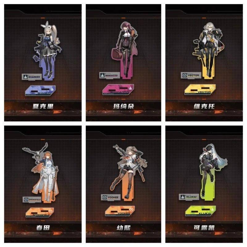 Standee Girls Frontline mô hình mica nhân vật M4A1 M16A1 Vector Springfield trang trí bàn học quà tặ