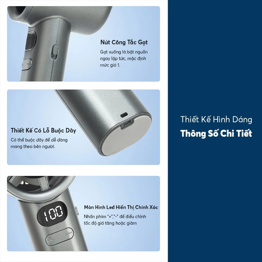Quạt Mini Cầm Tay M11 - Gió Mạnh Tức Thì, Pin Siêu Trâu, Chất Lượng Vượt Trội | BigBuy360 - bigbuy360.vn